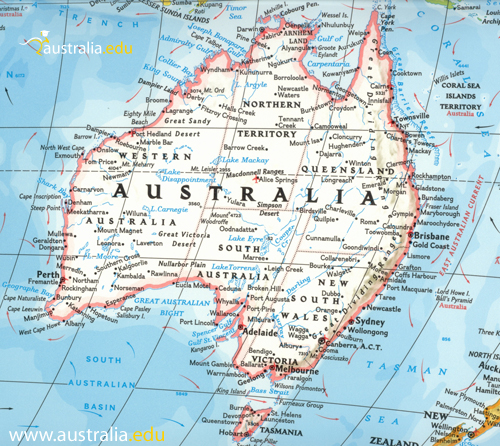 This High resolution color map of australia should come in handy in planning