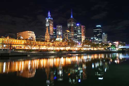 City Lights in Melbourne Australia