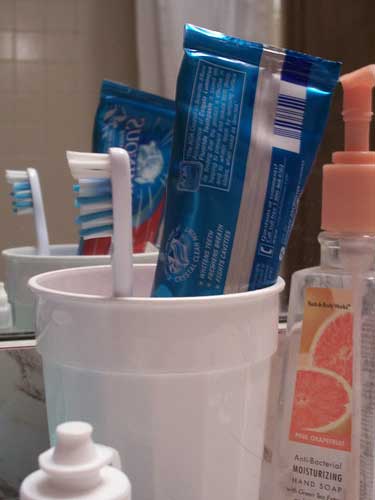 Toothbrush and tooth paste toothbrush and toothpaste